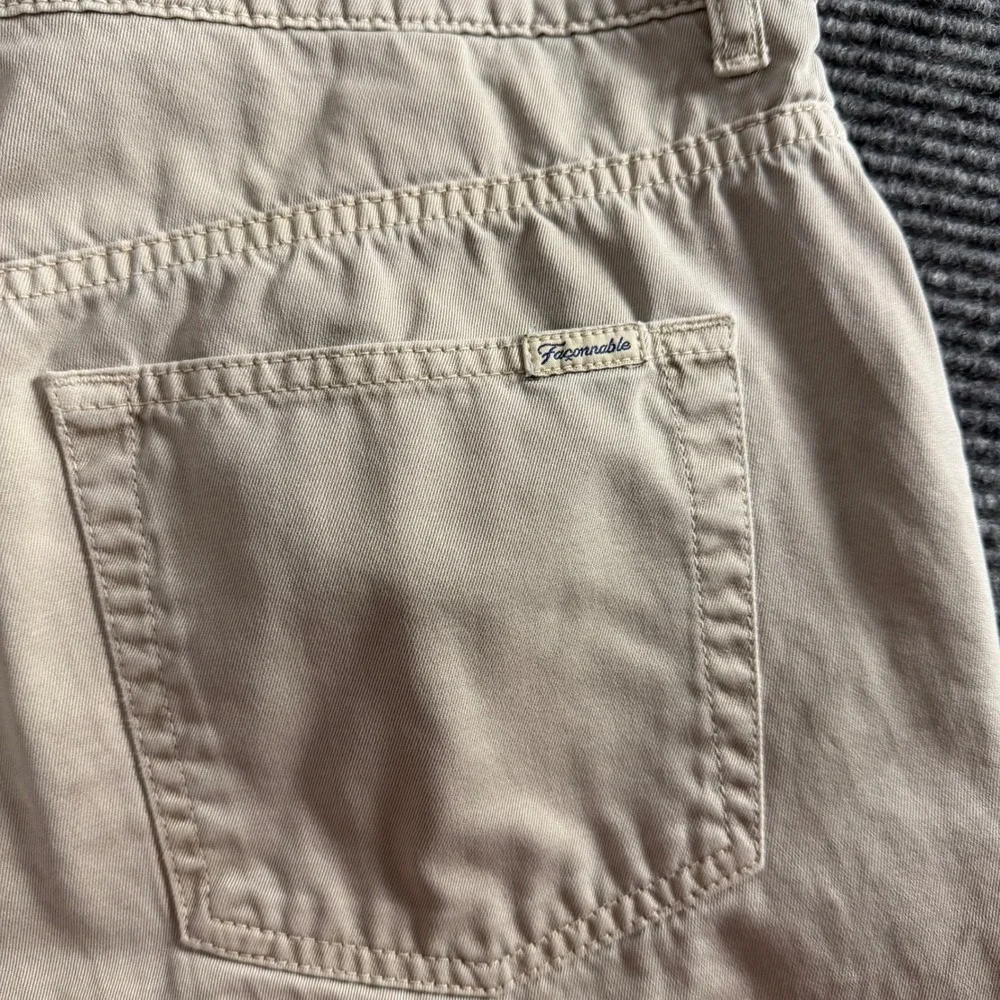Faconnable Jeans Mens Khaki Cotton Twill Pants Tan Straight Leg Size 36R